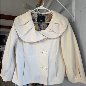 Two Mossimo Supply Co. Cream Pea Coat with Oversized Collar